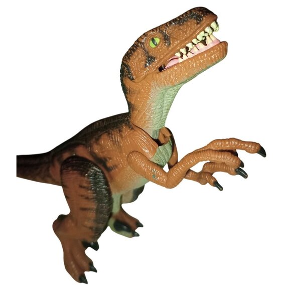 Vintage JURASSIC PARK lot of 2 Dinosaur Figures Velociraptor Pachycephalosaurus - Picture 4 of 11